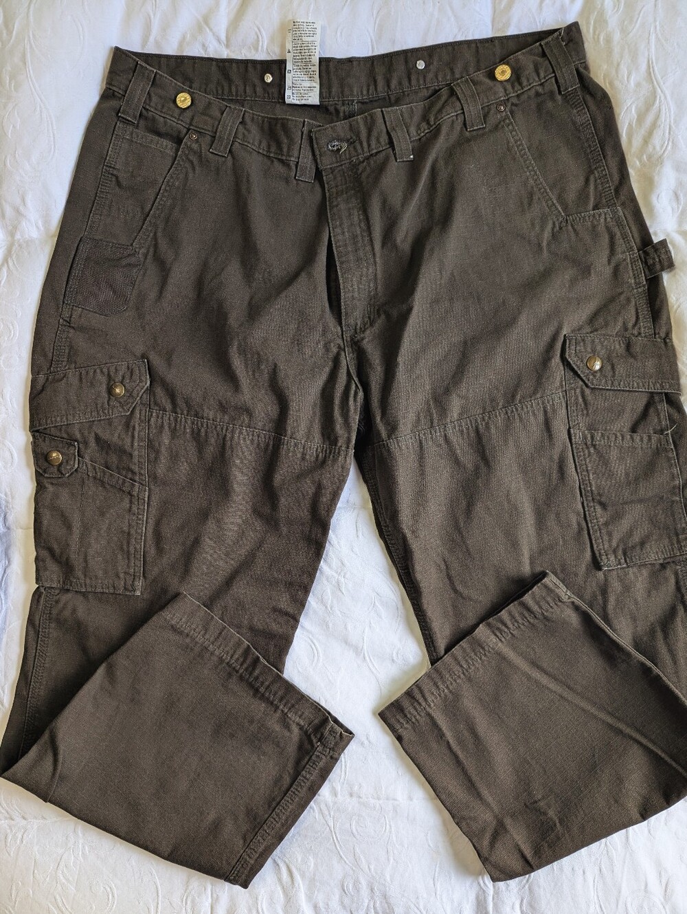 Carhartt Men's 44X30 B342 DFE Canvas Relaxed Fit Ripstop Double Knee Pants